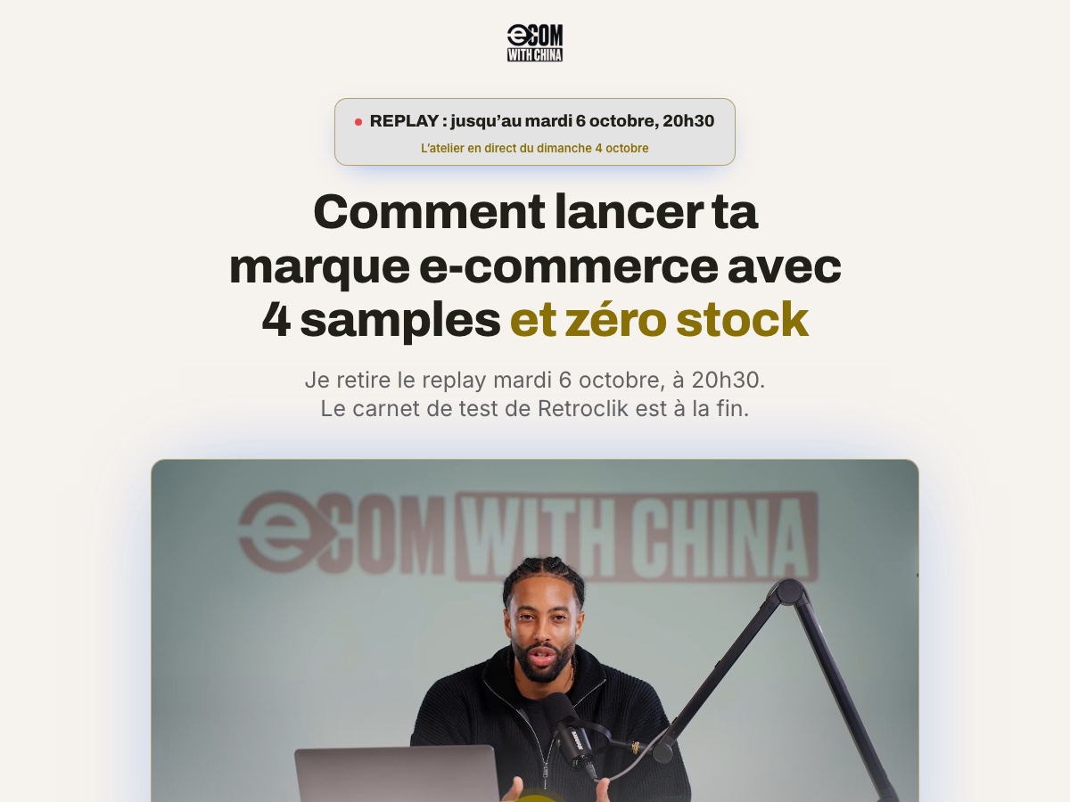 Aperçu de la page de replay