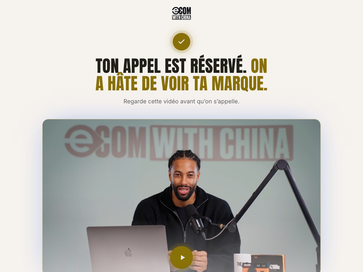 Aperçu de la page après réservation